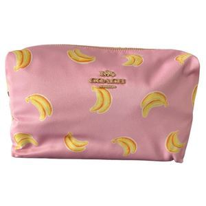 🍌 COACH 🍌 Large Boxy Cosmetic
Case - Pink with Banana Print